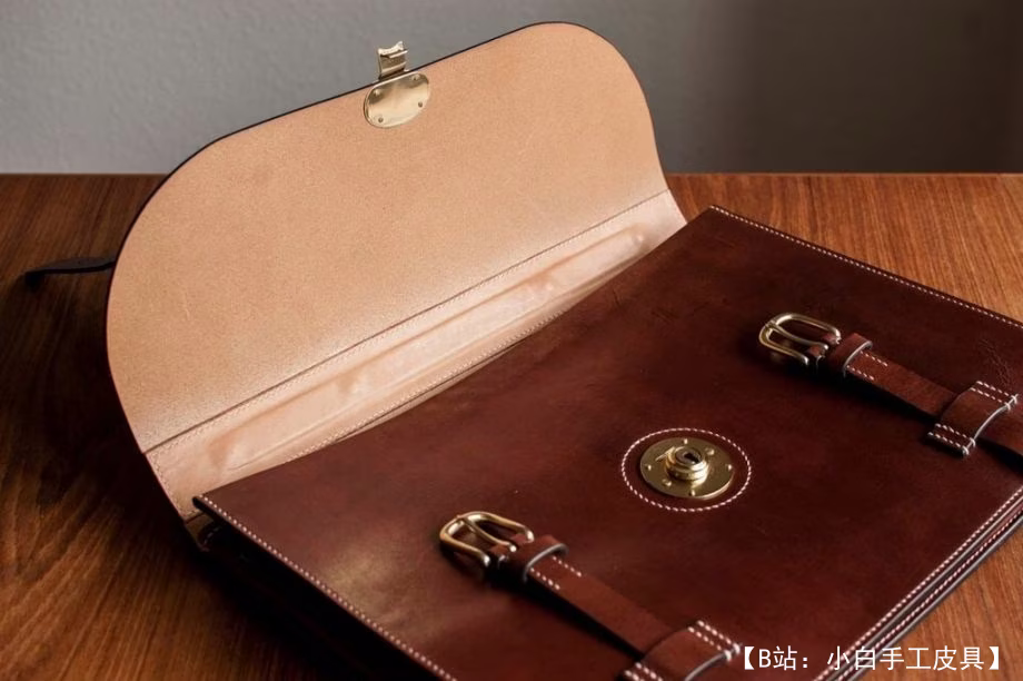 商务人士经典男女通用皮革公文包的图案 - 6