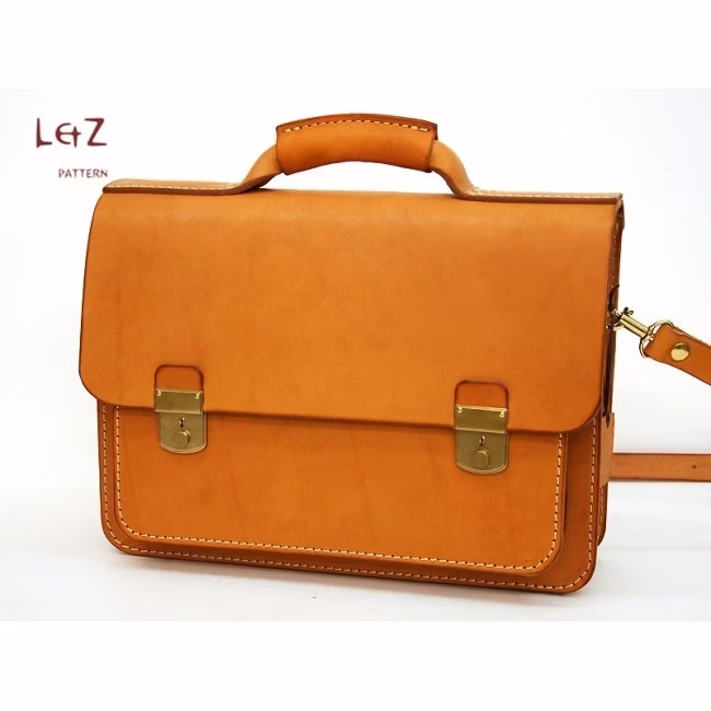 用于笔记本电脑和文件的皮革公文包的图案 - 6