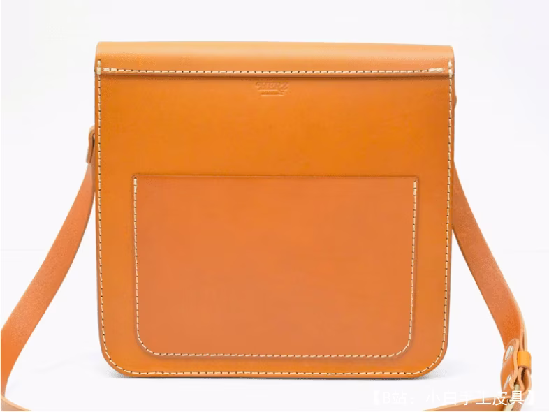 文件和平板电脑的皮革单肩包图案 - 3