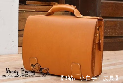 用于文件和笔记本电脑的皮革公文包的图案 - 1