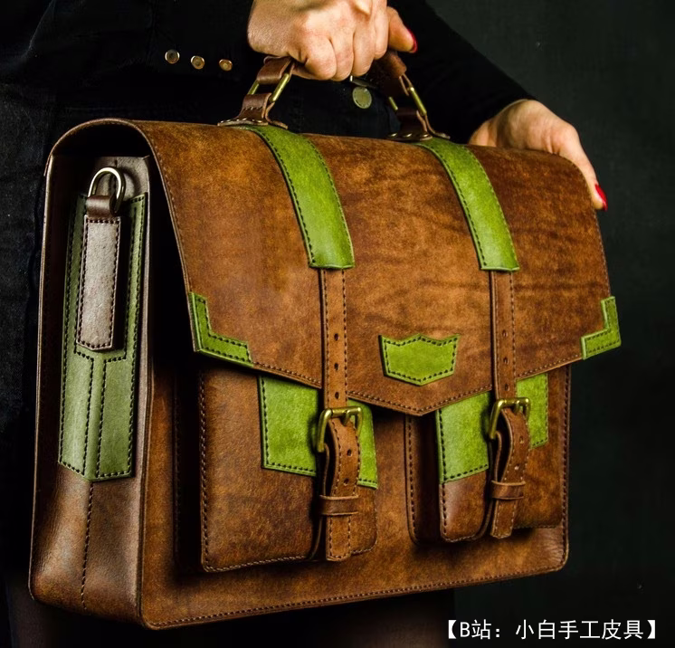 一个有趣的皮革公文包的图案 - 1