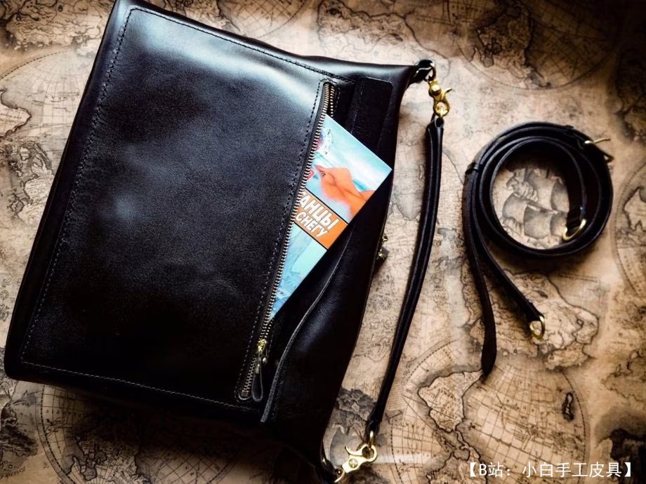 简单皮革斜挎包的图案 - 2