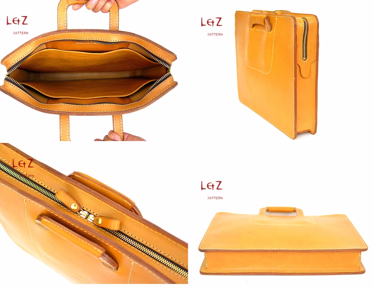 笔记本电脑和文件的公文包文件夹的图案 - 3