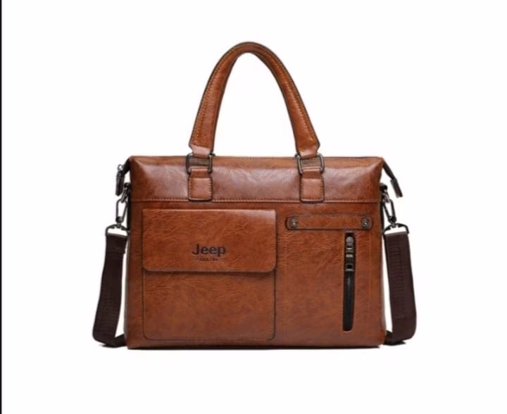 用于笔记本电脑和文件的皮革信使图案 - 2