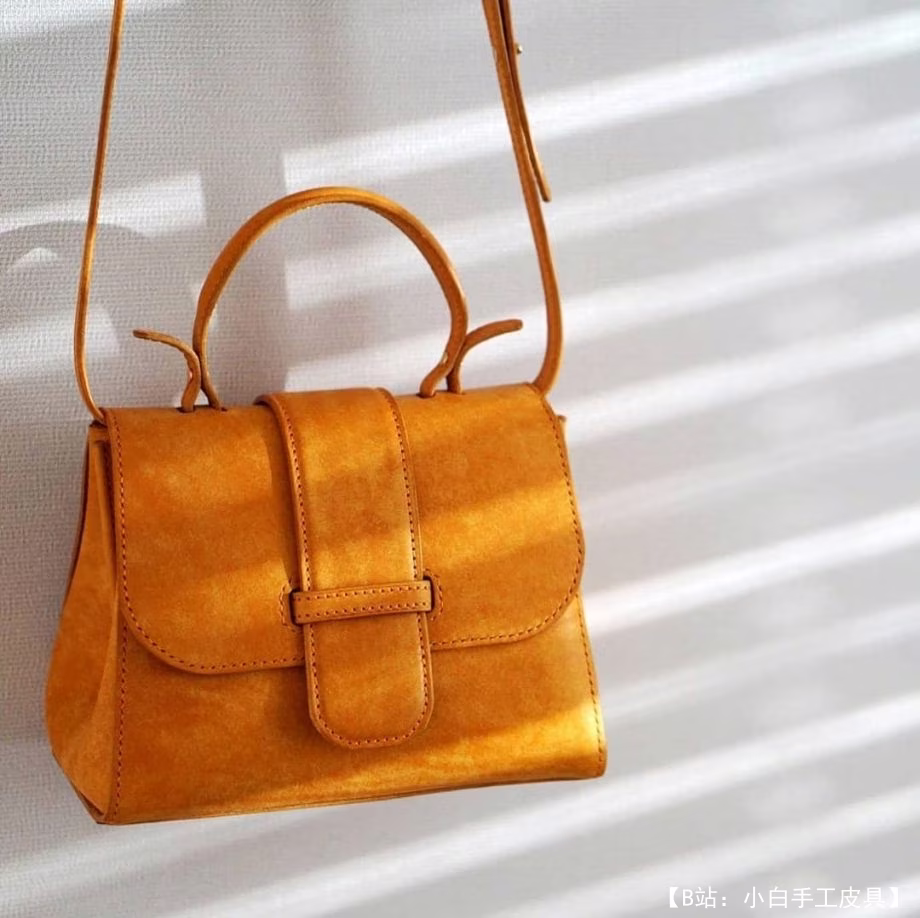 Выкройка простой женской кожаной сумки - 1