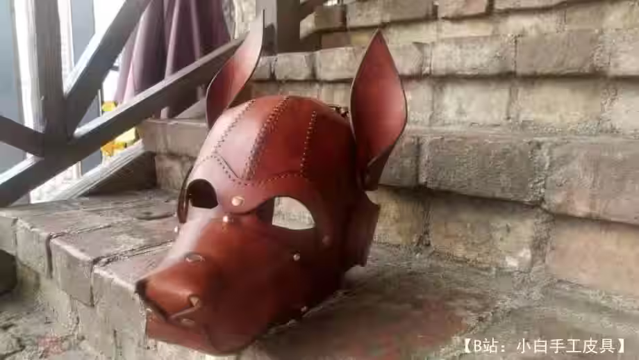 皮革狼面具的图案 - 3