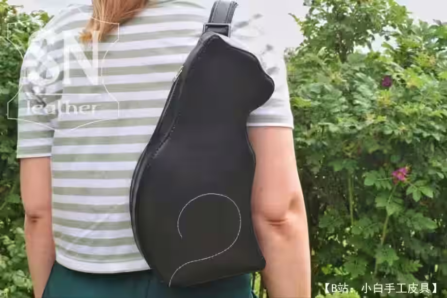 皮革猫形 SLING 包图案 - 2