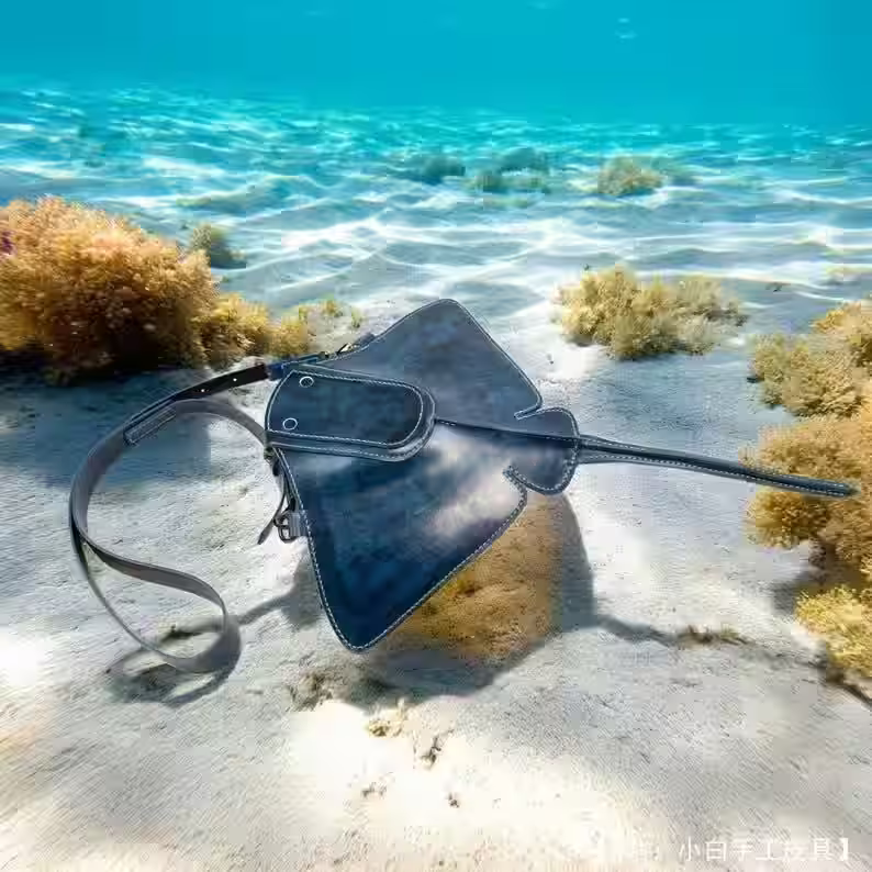 Выкройка кожаной сумки в виде морского ската - 2