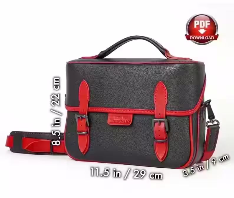 皮革斜挎包图案 - 4