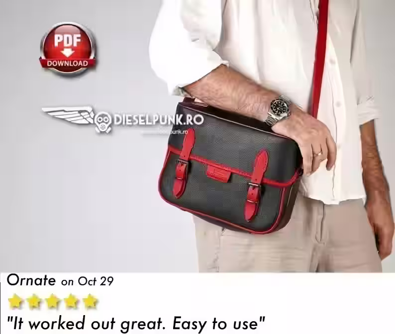 皮革斜挎包图案 - 5