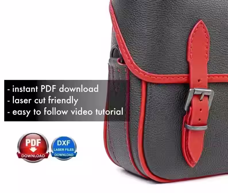 皮革斜挎包图案 - 6