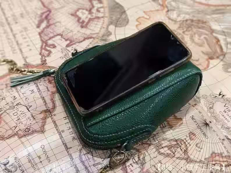 女士皮革三角包图案 3 种尺寸 - 3