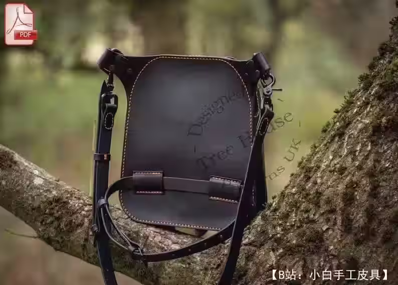 皮革男士腰包的图案 - 3