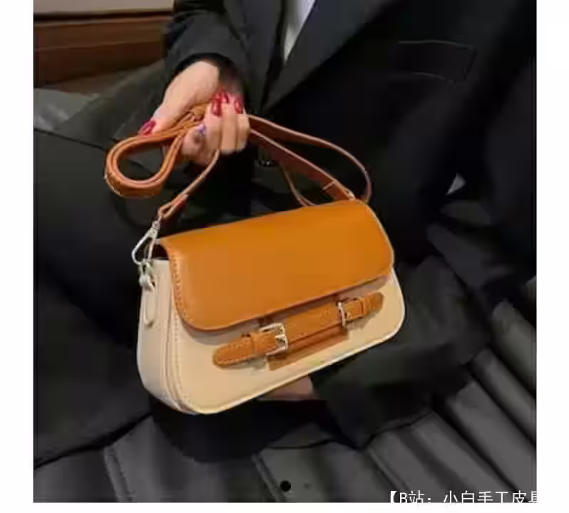 真皮女士斜挎包图案 - 1