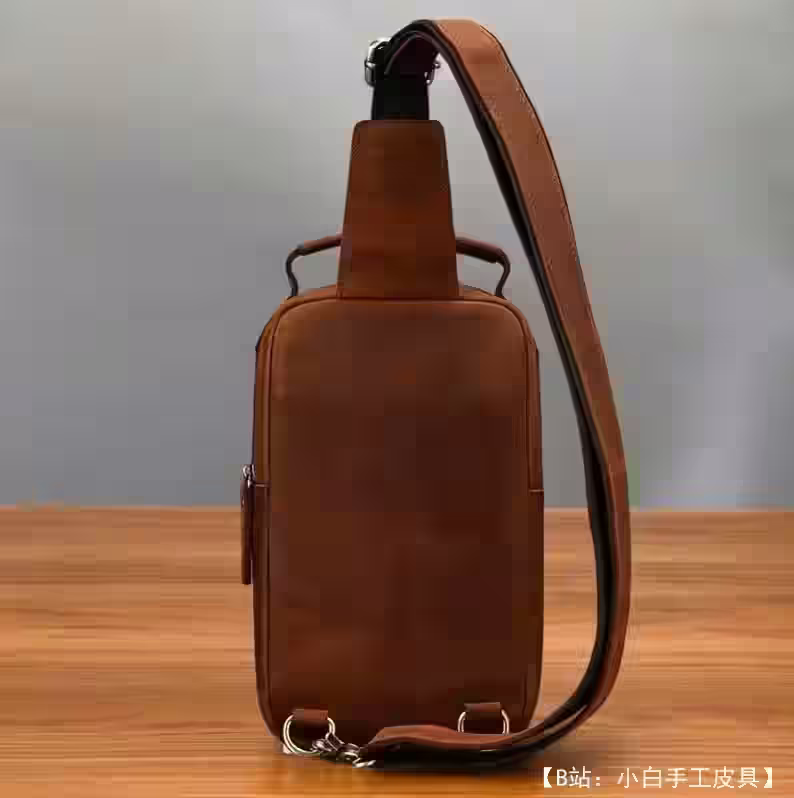 图案牛皮单肩包（单肩带） - 3