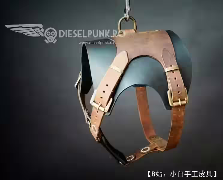 皮革狗背带图案 - 2