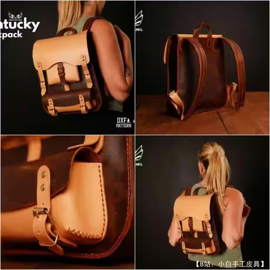 Creative Awl 的肯塔基皮革背包图案 - 1