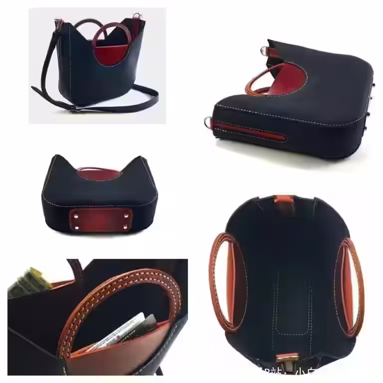 皮革购物袋图案 - 1