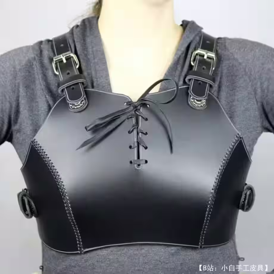 澳大利亚 The War Factory 女式皮革摩托车紧身胸衣图案 - 3