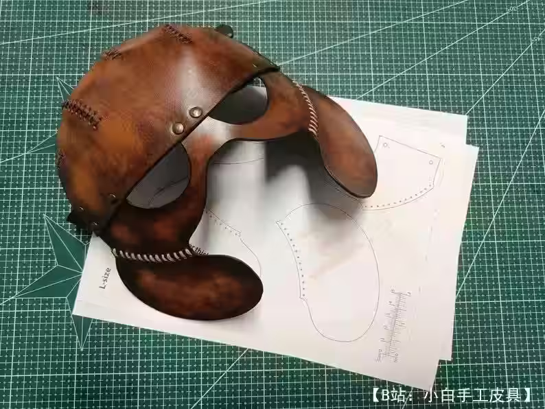 图案皮革屠夫面具版本2 - 5