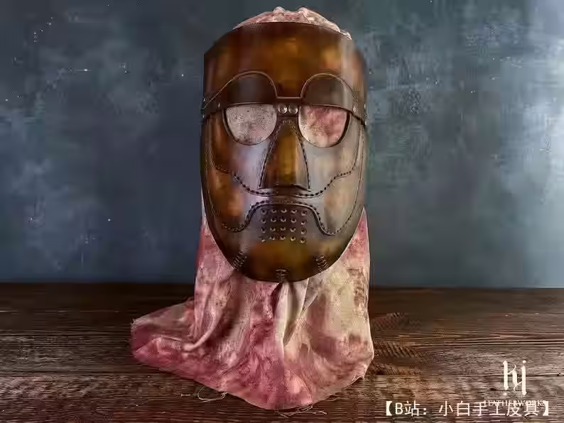 酷刑屠夫的图案皮革面具 - 2