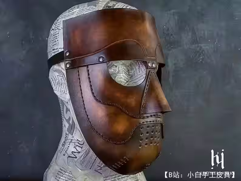 酷刑屠夫的图案皮革面具 - 5