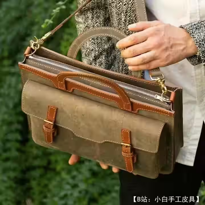 V&P 的“Umberto”皮革商务公文包图案 - 5