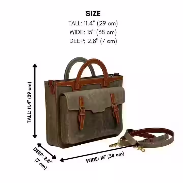 V&P 的“Umberto”皮革商务公文包图案 - 6