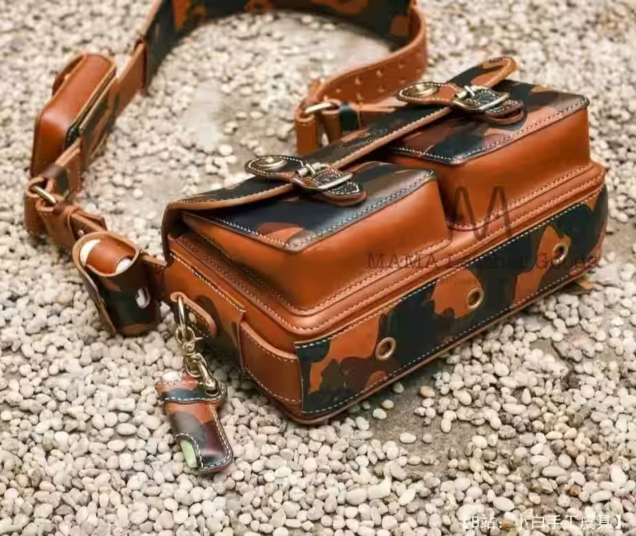 图案小牛皮（迷彩包）吊带 - 2