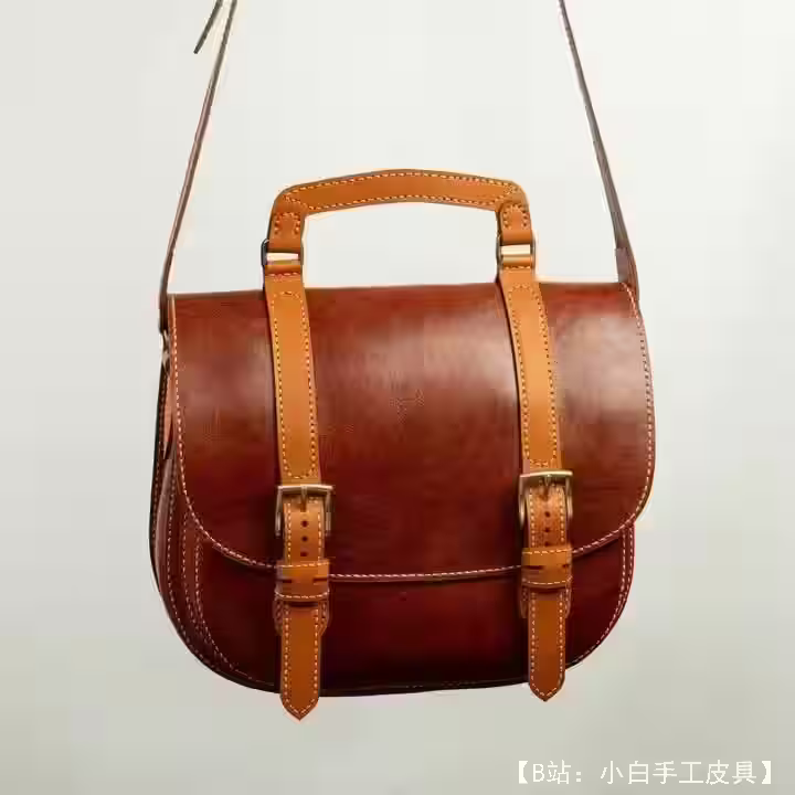 小号皮革女式手提包的图案 - 4