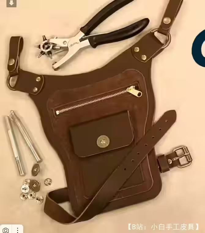 摩托车用文件皮革腰包的图案 - 1