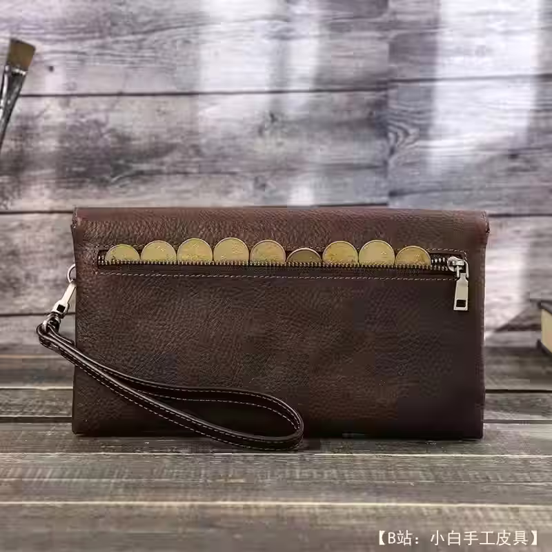 男士皮革手拿包的图案 - 4