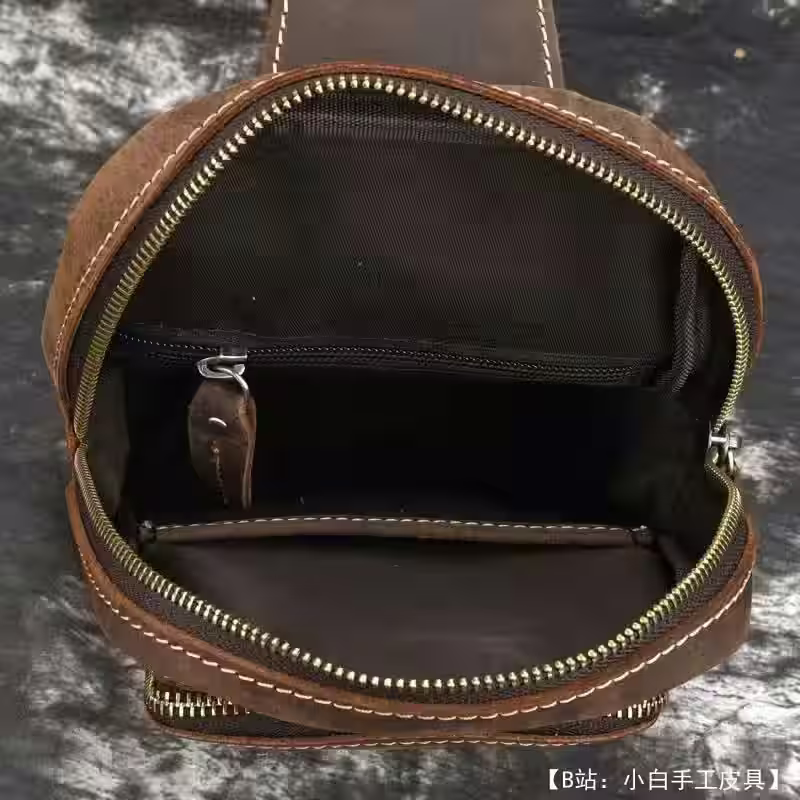 皮质斜挎包图案（单肩背包） - 3