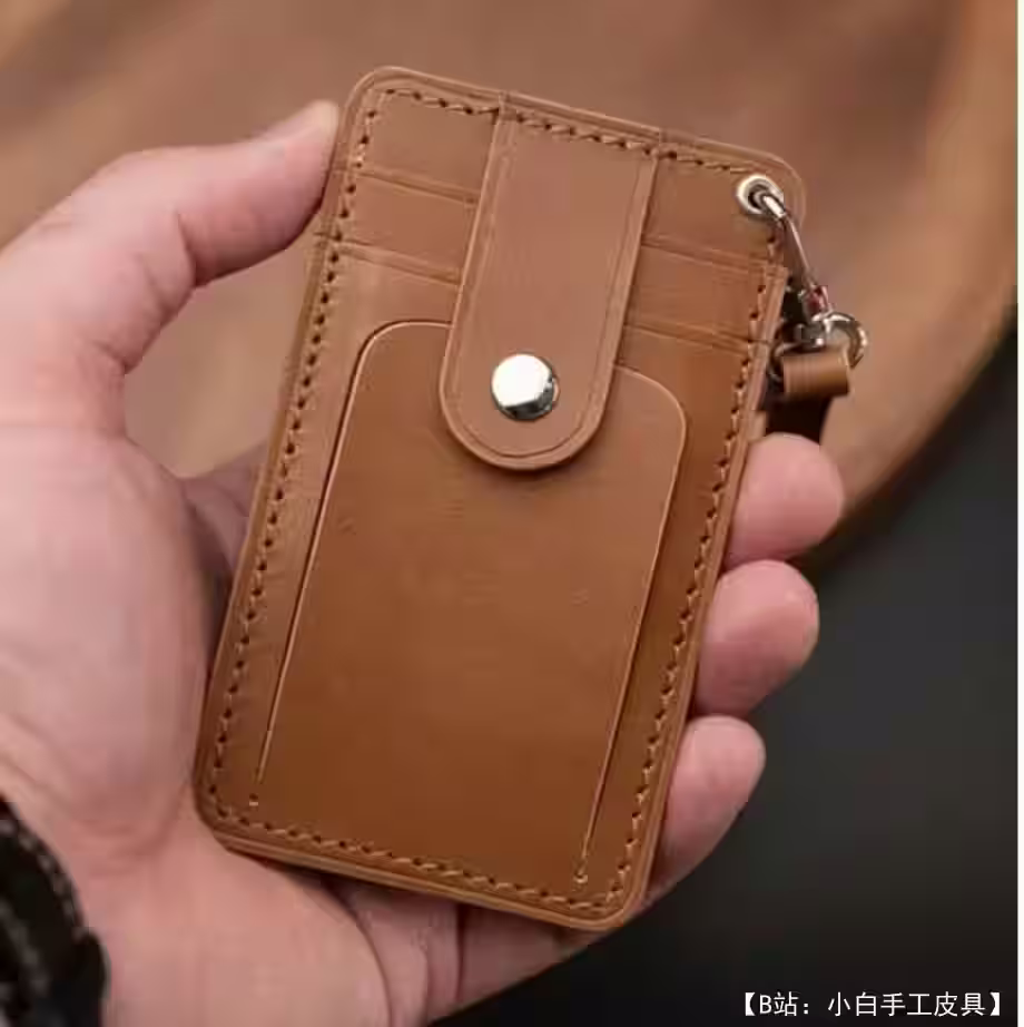 银行卡和通行证皮革卡夹图案 - 1