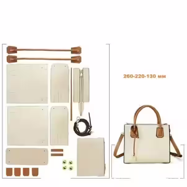 女士真皮托特包手提包图案 - 1