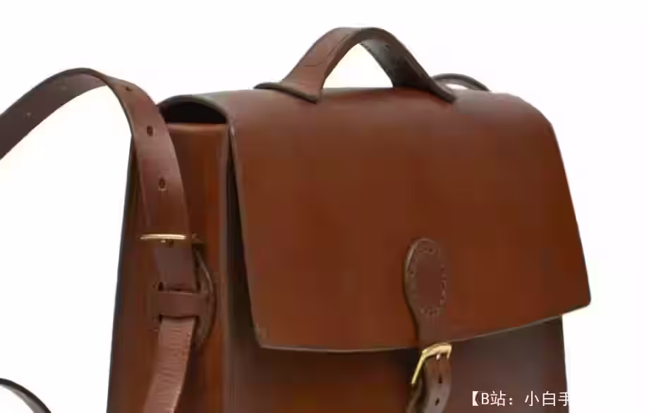 带扣皮革公文包图案 - 2