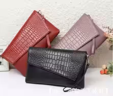 女士皮革手拿包的图案 - 1