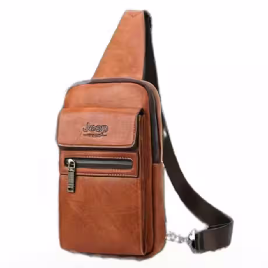 图案皮革单肩背包/单肩包 - 1