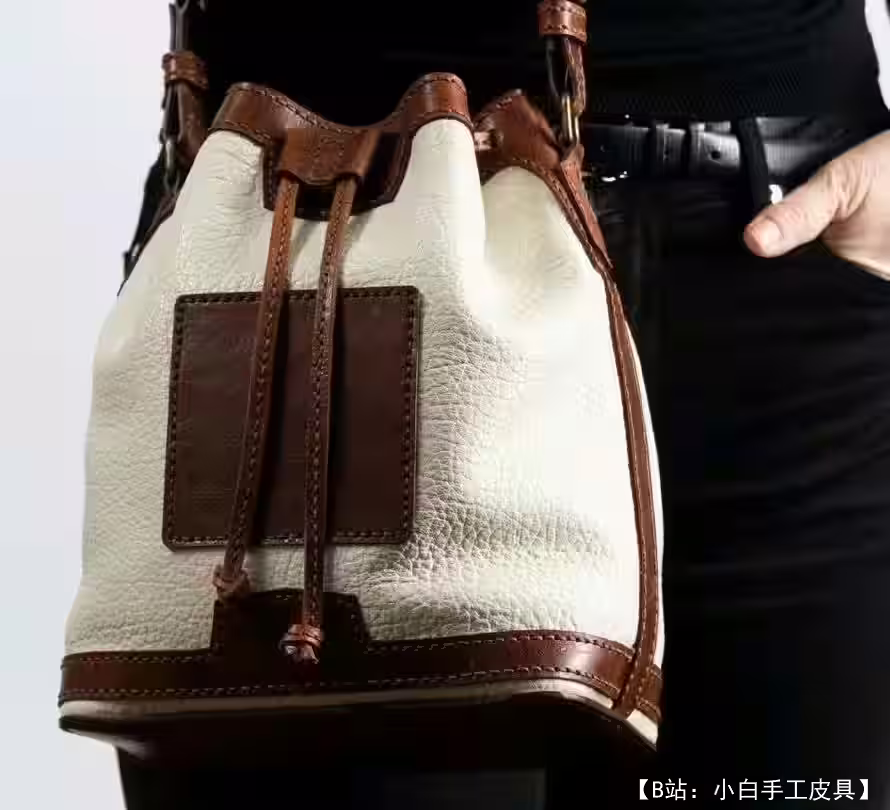 Выкройка кожаной женской сумки ведро - 2