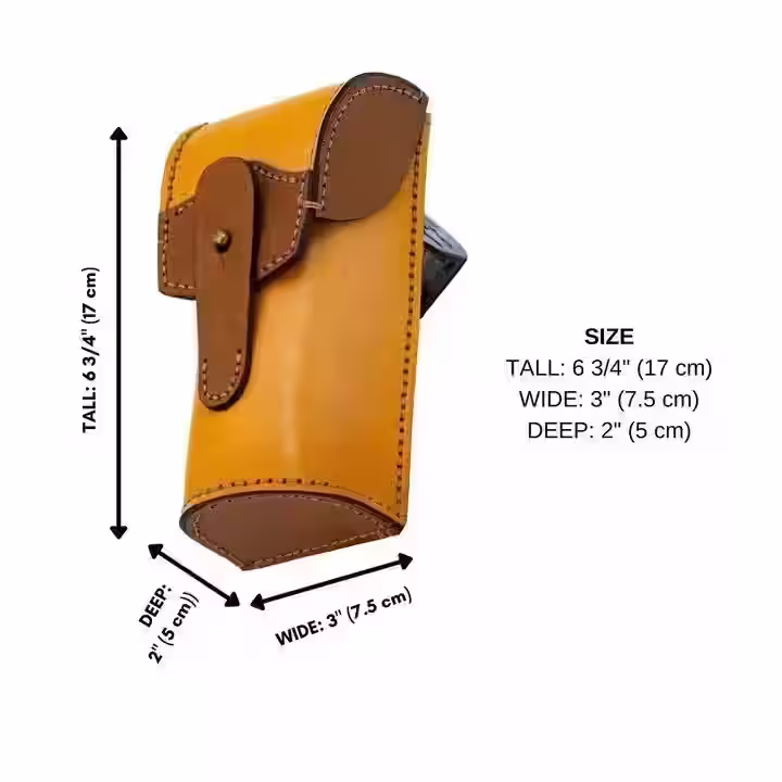 带按钮的皮革铅笔盒的图案 - 6