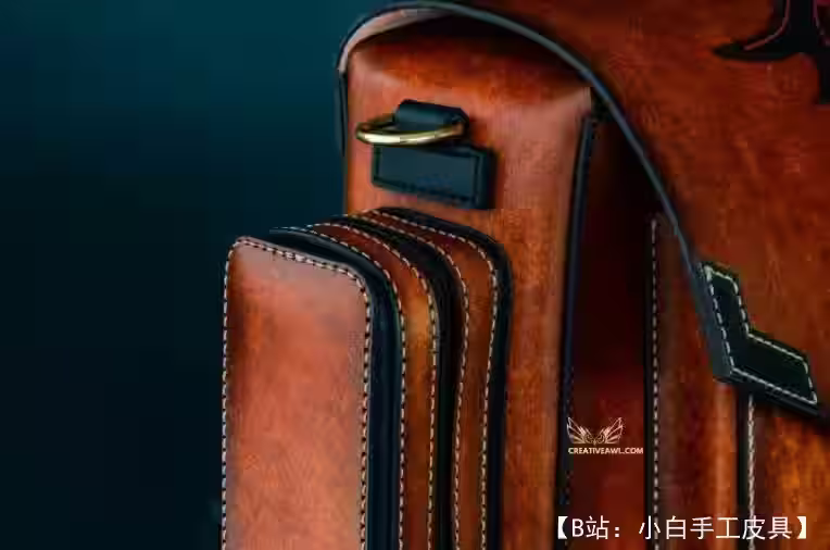 不寻常的皮革公文包/背包的图案 - 6