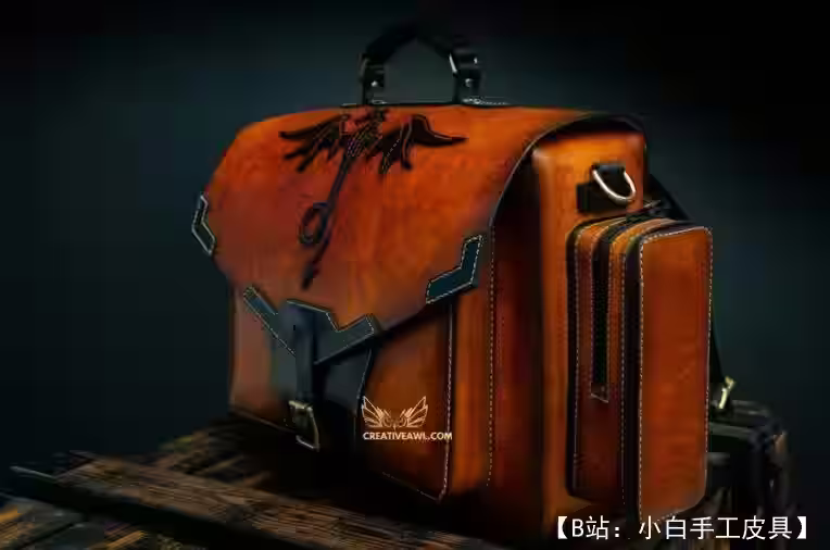 不寻常的皮革公文包/背包的图案 - 7
