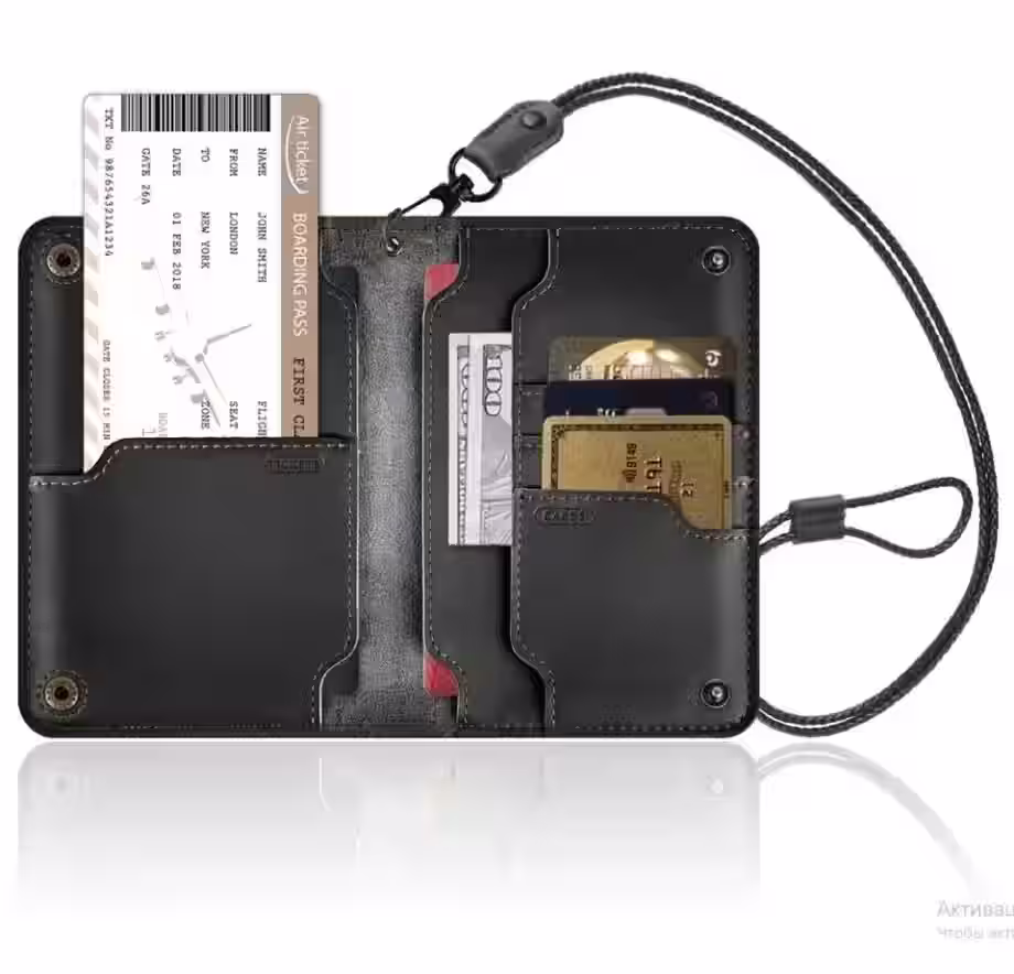 旅行者皮钱包的图案：用于存放文件、登机牌等。 - 2