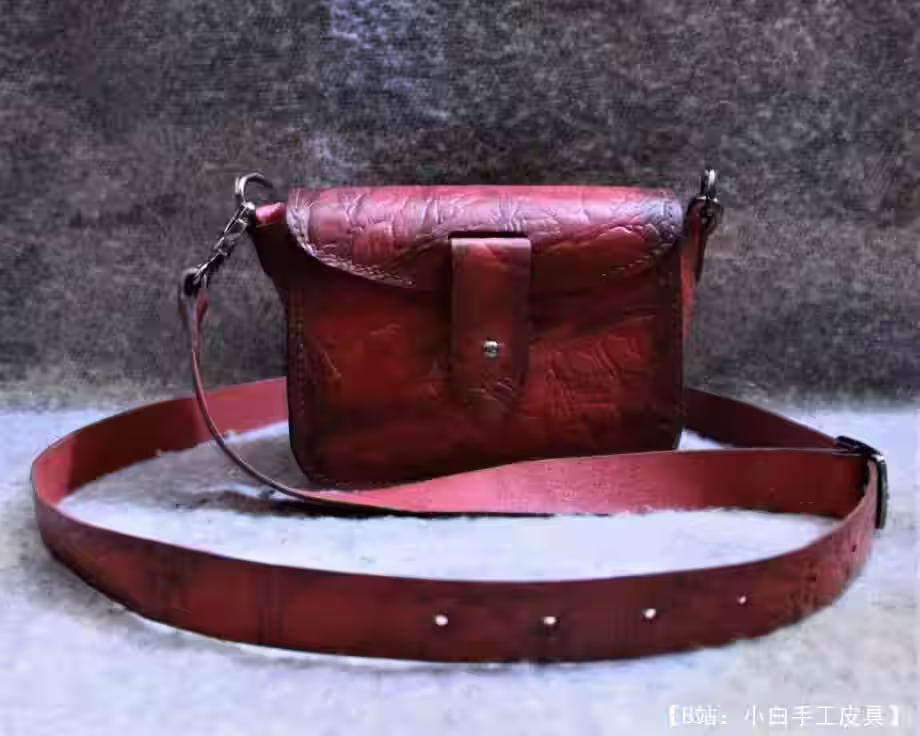 皮革斜挎包图案 - 1