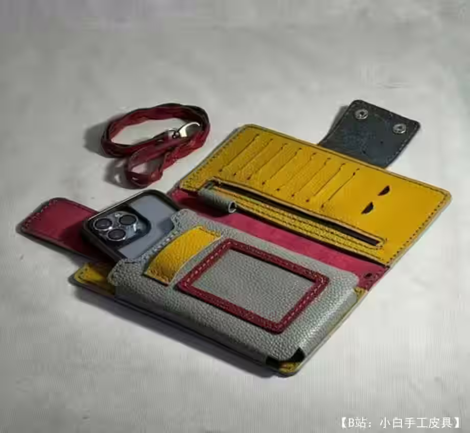 用于智能手机和银行卡的更长皮革图案 - 1