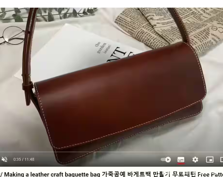 女士小号皮革斜挎包图案 - 1