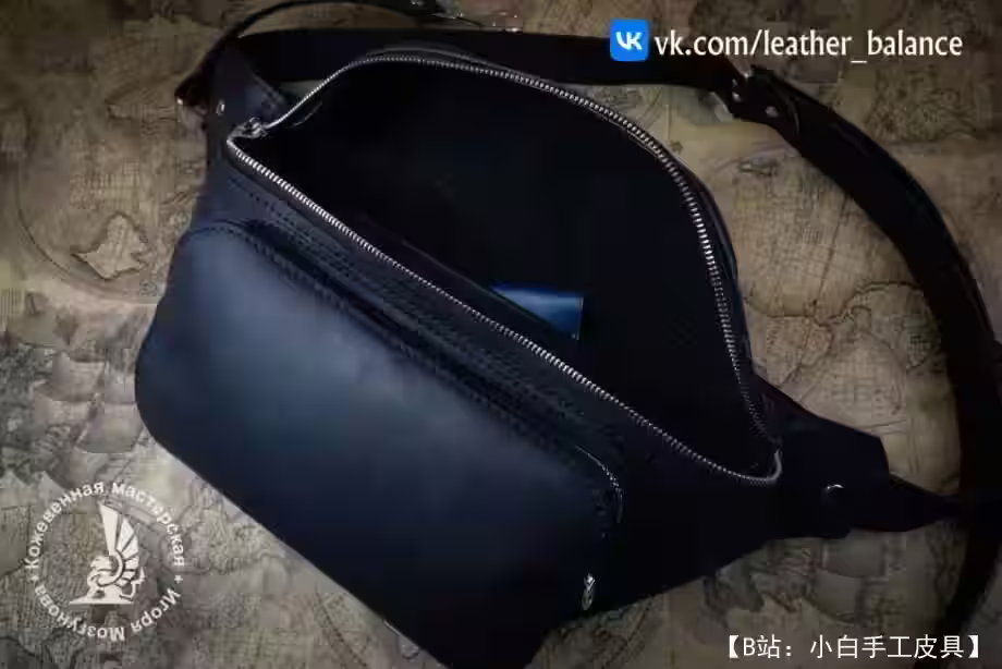 两部分皮革腰包的图案 - 4