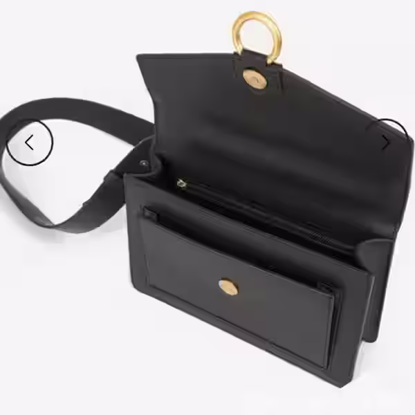 图案皮革小号女士手提包 - 1