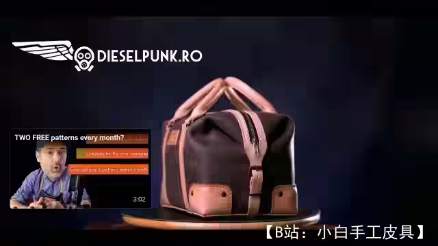 带拉链和无拉链的皮革医生包的图案 - 4