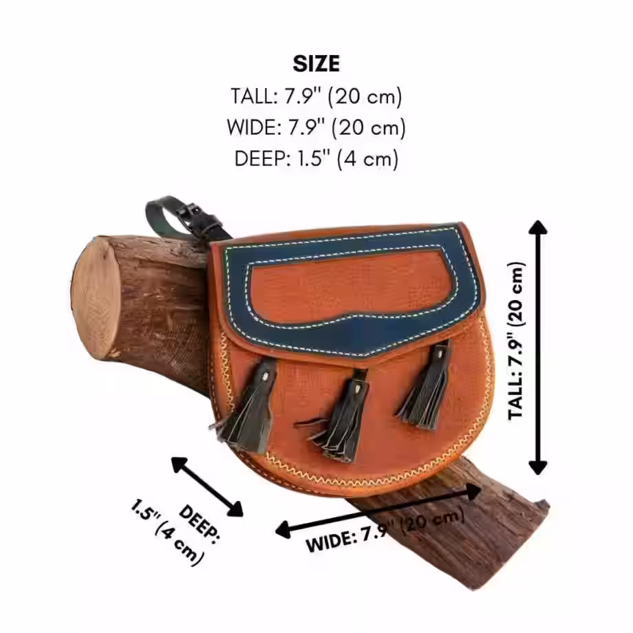 图案皮革女式小腰包 - 4